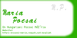 maria pocsai business card